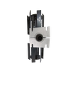 Cabezal lampeador de 10 cm adaptable para motoguadaña cabezal de 28 mm x 9T