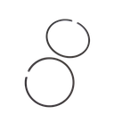 Set de anillos PREMIUN de 42.5mm x 1.2mm para motosierra compatible con Stihl MS250