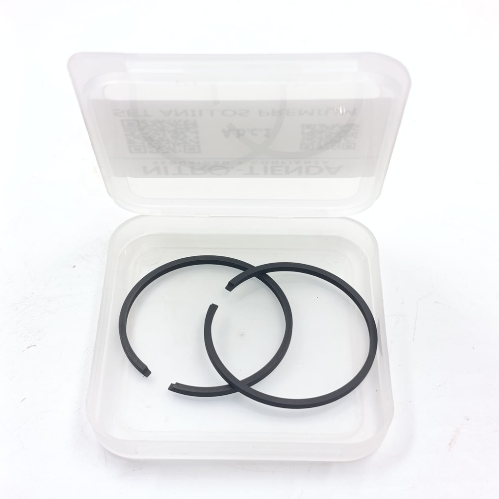 Set de anillos de pistón (44x2.0mm) para motoguadaña china PREMIUM de 52CC compatible con Dragon y Craftop