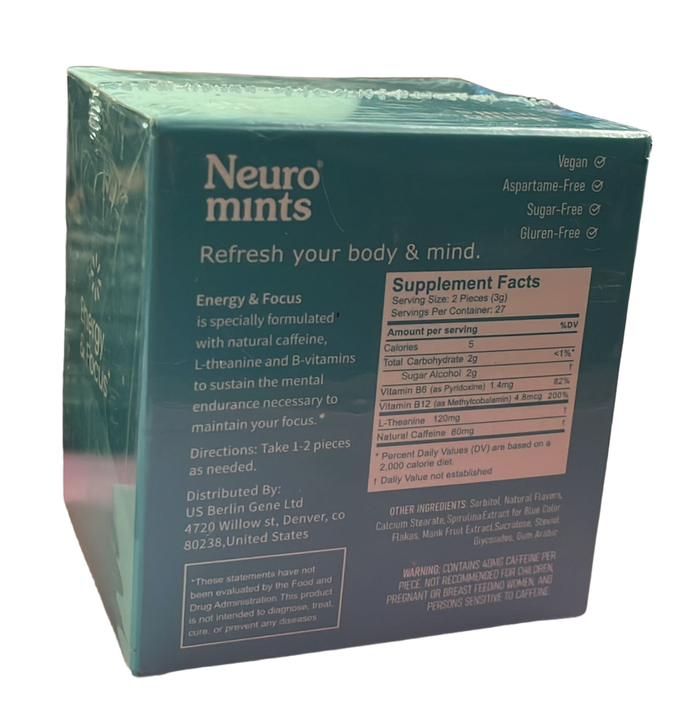 Mentas refrescantes con vitaminas para energia y concentración