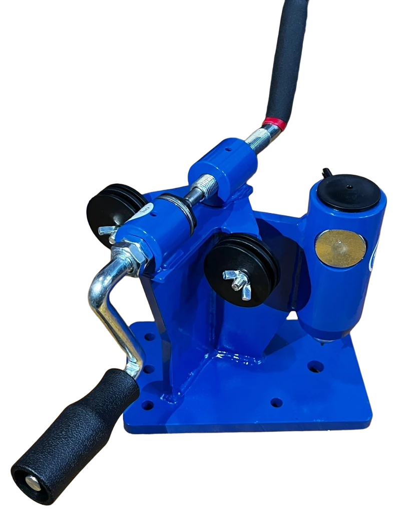 Maquina manual para cortar cadenas de motosierra