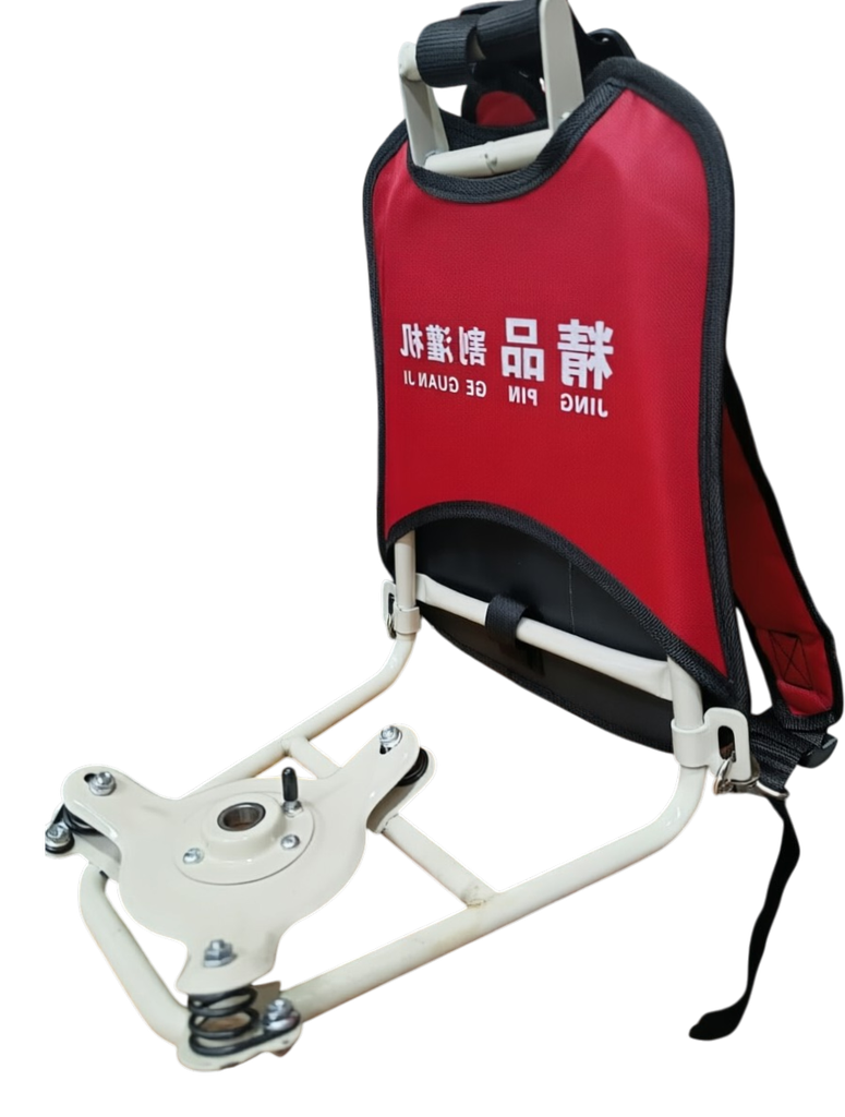 Estructura y mochila de motoguadaña mochilera color blanco