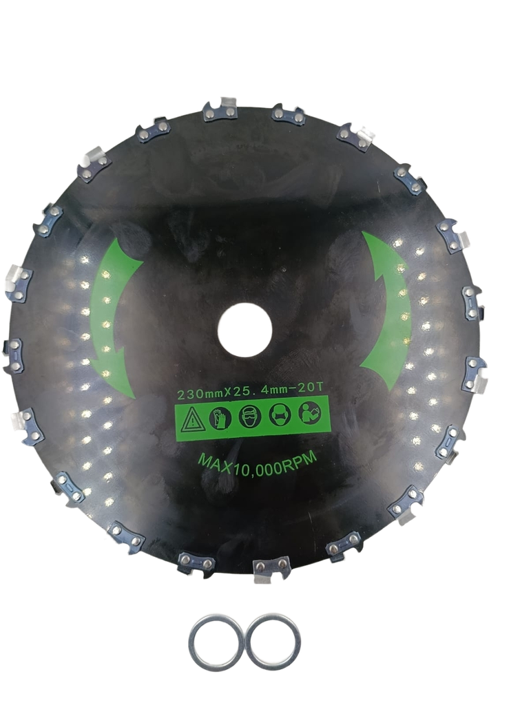 Cuchilla circular con dientes de cadena de motosierra con acero al carbono