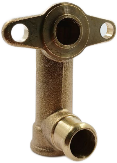 Pieza de bronce izquierda de descarga de bomba de motofumigadora compatible con TU26 (copia)