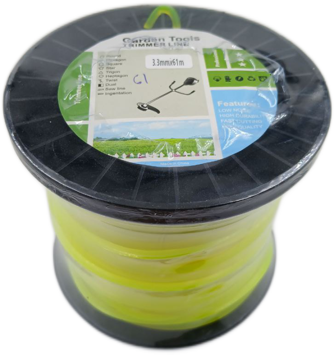 Rollo 61m de línea de Nylon de corte de sección Triangular