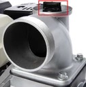 Tapa de entrada de agua de motobomba de 2" y 3"