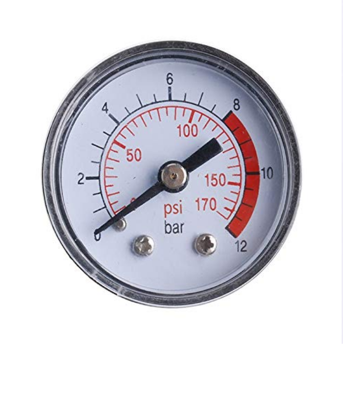 Reloj de medidor para compresora de presión del aire 0-170 PSI 012BAR