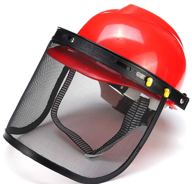 Casco de proteccion pesado para uso con motoguadaña