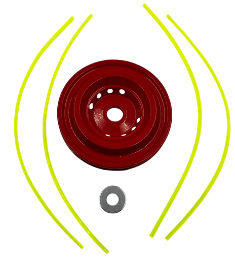 [A1.7.i9] Autocut disco de color rojo de 4 líneas de 2.4 mm a 3.0mm