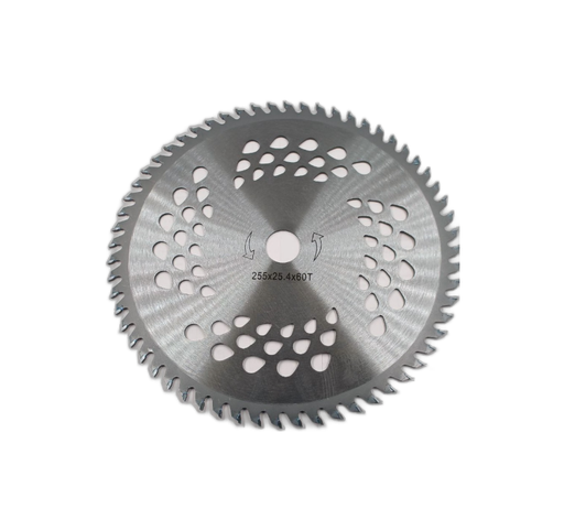 [A1.7.j5] Cuchilla circular de 255mm x 25.4mm x 60T y 2mm de espesor para motoguadaña compatible con 52CC y 43CC