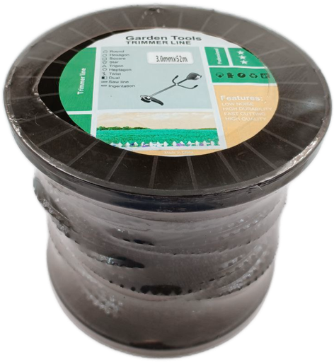 [A1.7.l3] Rollo 52m de linea de Nylon de corte de seccion en forma de sierra