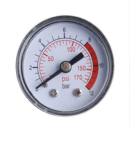 [C1.8.b1] Reloj de medidor para compresora de presión del aire 0-170 PSI 012BAR
