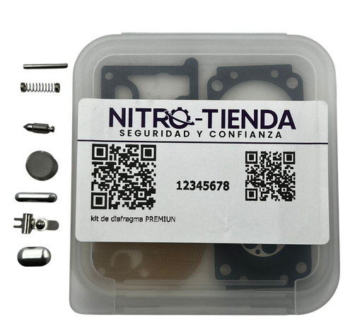 [A2.3.f6.1] Kit de diafragma PREMIUN de carburador de motosierra compatible con Husqvarna 445e